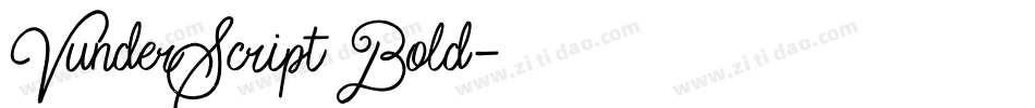 VunderScript Bold字体转换